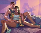 GTA 6》的官方图画，展示了两位主角杰森和露西亚。(图片来源：Rockstar）