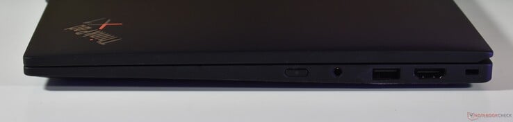 右：3.5 毫米音频、3.5 毫米音频、USB-A 3.2 Gen 1、HDMI、Kensington 锁