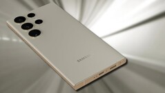 这张非官方的三星Galaxy S23 Ultra概念渲染图显示了Galaxy Note的设计影响。(图片来源：TechnizoConcept & Unsplash - 已编辑)