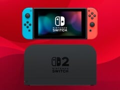 上图所示为初代任天堂Switch,下方为Switch 2底座
