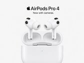 AI生成的带摄像头的AirPods Pro 4渲染图。