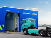 CATL 重型卡车电池更换站。(图片来源：CATL）