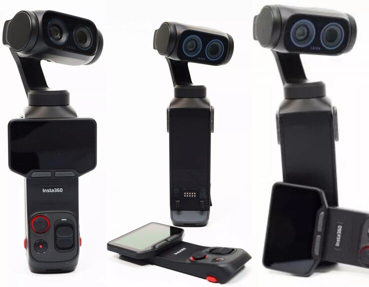 Insta360 Luna Ultra 的官方图片显示了可拆卸的遥控器。该相机还有白色款式。