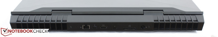 Rear: Gigabit RJ-45, mDP 1.2, USB Type-C + Thunderbolt 3, HDMI 2.0, Alienware Graphics Amplifier, AC adapter