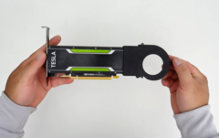 手持 Nvidia Tesla P4 显卡的优酷用户