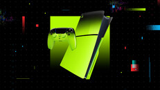 Remix Green Hyperpop DualSense 无线控制器和 PS5 主机套。(图片来源：PlayStation）