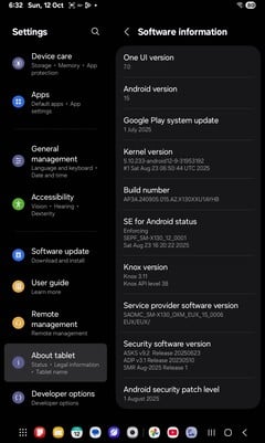 三星Galaxy Tab A11 软件