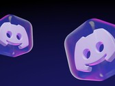 带有 Discord Clyde 标志的 3D 半透明立方体图标