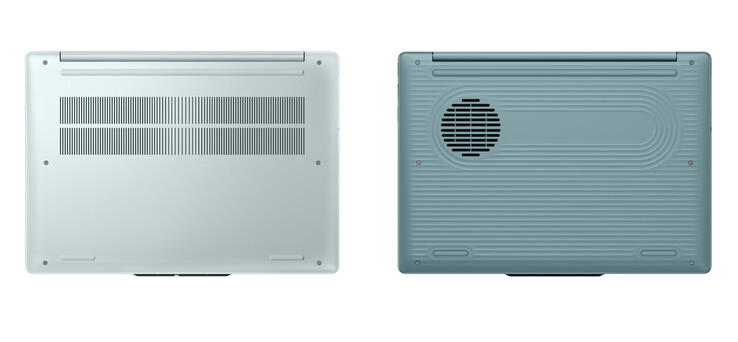 IdeaPad Vibe 14AGP12 还可选配金属或塑料底盖,从左到右依次展示。