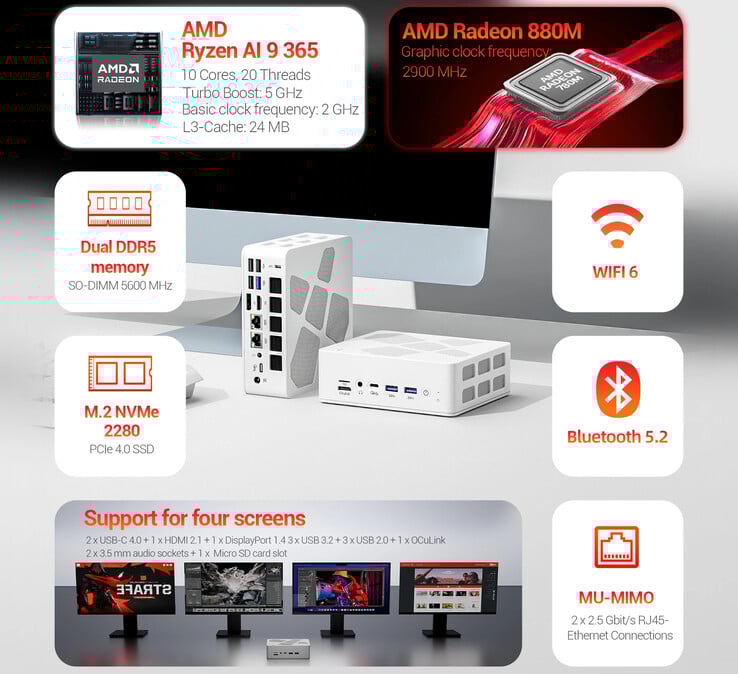 迷你 PC 的主要亮点(图片来源:Firebat)