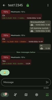Meshtastic 应用程序的工作原理与信使类似