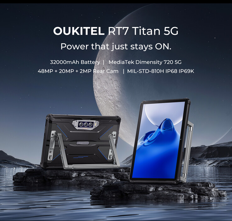 RT7 Titan 预览版。(来源：Oukitel）