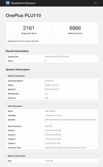(图片来源：Geekbench）