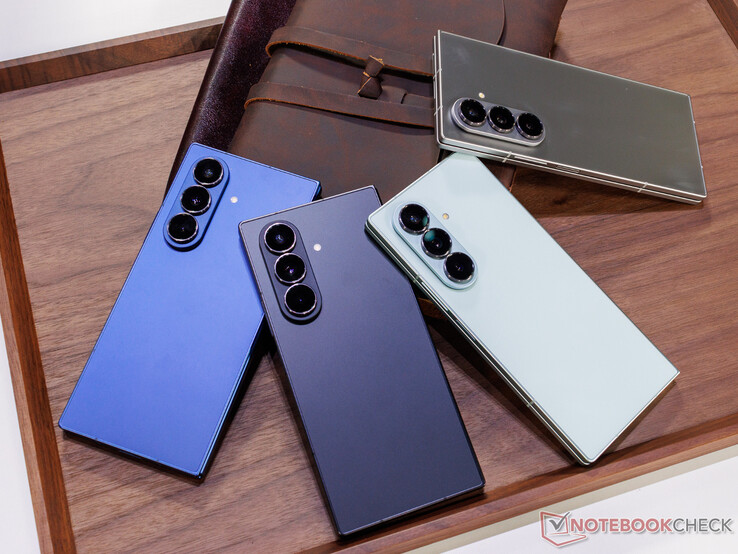 Galaxy Z Fold7 的四种首发颜色。(图片来源：Notebookcheck）