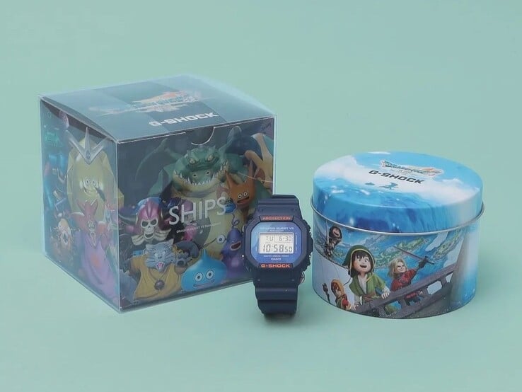 卡西欧 G-Shock x 《勇者斗恶龙 7》重塑版 DW-5600X 手表。(图片来源：SHIPS）