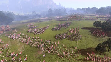 一张展示《Total War: Three Kingdoms》中一支军队的图片。