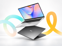 从不同角度展示的 Asus Vivobook S14 和 S16 笔记本电脑