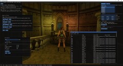 TombForge 编辑器界面显示了引擎内渲染的测试场景,材料和资产面板清晰可见(图片:Tiernan Watson via X)