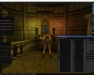TombForge 编辑器界面显示了引擎内渲染的测试场景，材料和资产面板清晰可见（图片：Tiernan Watson via X）
