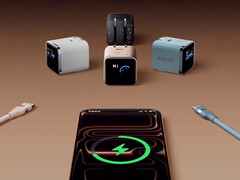 这款 45 瓦快速充电器可为多个Apple 设备提供自适应充电功能。图：适配器的宣传图片。(图片来源：Anker）