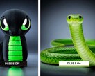 Razer 展示了使用 DLSS 5 的 Sneki Snek 吉祥物的样子。