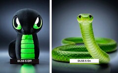 Razer 展示了使用 DLSS 5 的 Sneki Snek 吉祥物的样子。