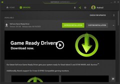 NvidiaGeForce 游戏准备531.68通知在GeForce 体验（来源：自己）。