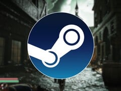 一张展示 Steam 标志和游戏 Steelrising 的图片,该游戏现享 90% 折扣。