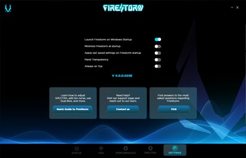 FireStorm 实用程序 - 设置