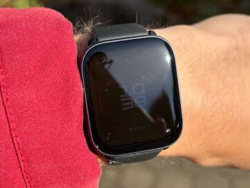 Amazfit Active 的显示屏在阳光直射下难以阅读。