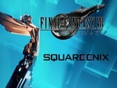 游戏大奖雕像旁的《最终幻想 7 重制版》标志（图片来源：游戏大奖，Square Enix 有编辑）。
