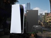 以《寓言》为背景的 PS5 和 Xbox 游戏机（图片来源：Xbox Gaming，索尼 PlayStation 有删改）
