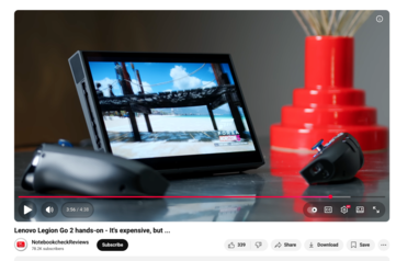全新设计的 YouTube 视频播放器用户界面（图片来源：Kristen Spradlin / Notebookcheck）