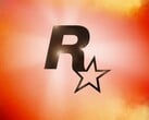 橙色和红色背景上的 Rockstar Games 徽标(图片来源:Rockstar Games)