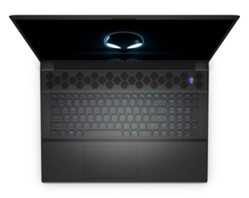 Alienware m18 - 键盘。(图片来源：戴尔)