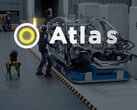 在汽车工厂工作的 Atlas 人形机器人。(图片来源：波士顿动力公司）