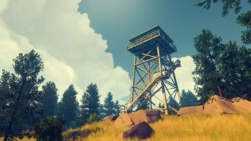 游戏《Firewatch》中显示瞭望塔的图片。(图片来源：Steam）
