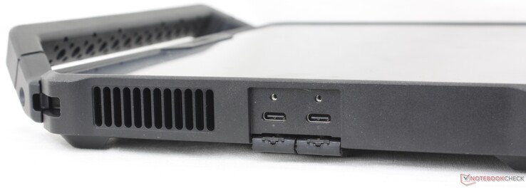 左边：2个USB-C 3.2 Gen. 2 / Thunderbolt 4 + DisplayPort + Power Delivery