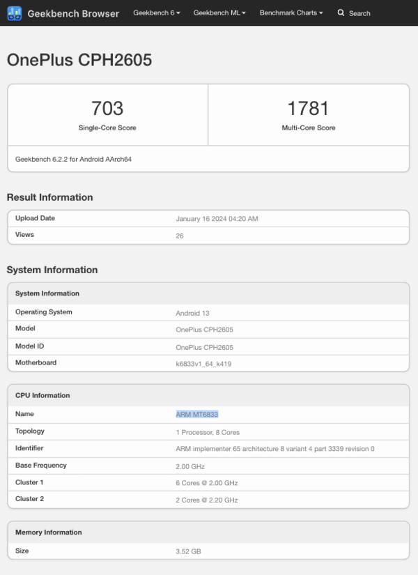 (图片来源：Geekbench）