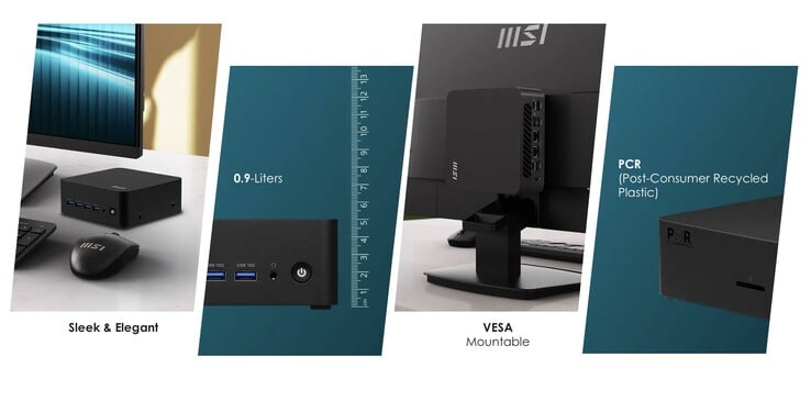 微星 Cubi Z mini PC 的机身只有 0.9 升。(图片来源：微星）