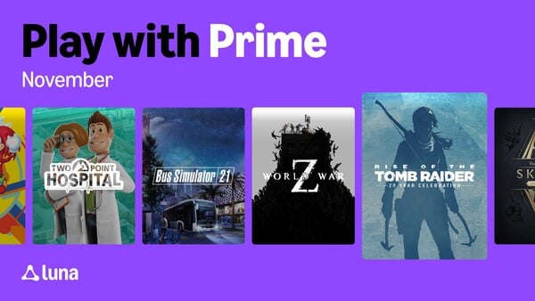 亚马逊 Prime 和露娜在 11 月再次为 Prime 会员提供额外游戏。(图片来源：亚马逊）