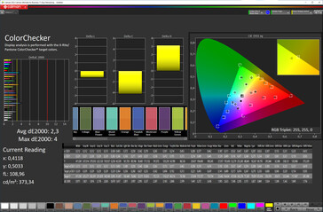 色彩准确度（目标色彩空间：sRGB；配置文件：自然）--外部显示器