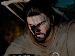 深红沙漠》的主角克里夫在运行英特尔 Arc B580 GPU 的电脑上显示视觉错误