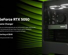 Nvidia RTX 5050 桌面 GPU 官方宣传图。(图片来源：Nvidia）