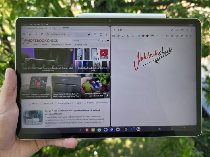 三星Galaxy Tab S10 FE Plus 评测。(图片来源：Marcus Herbrich）