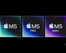 Apple M5、M5 Pro 和 M5 Max 芯片的艺术表现。(图片来源：Apple ，使用双子座软件编辑）