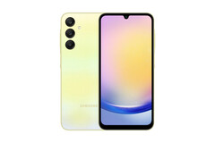 Galaxy A25 5G 的黄色外观。(图片来源：Digitec）