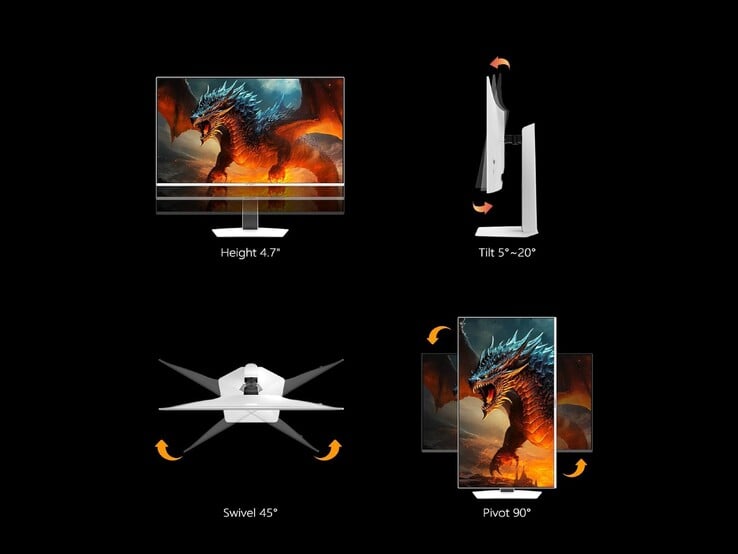 Innocn GA27M1Q 配有可完全调节的支架。(图片来源：Innocn via Amazon）