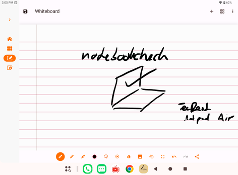 预装的 ArtNote 应用程序提供的选项非常少。