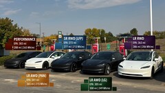 Model 3 LR 的官方续航里程超出了很多(图片来源:OutofSpec/YT)